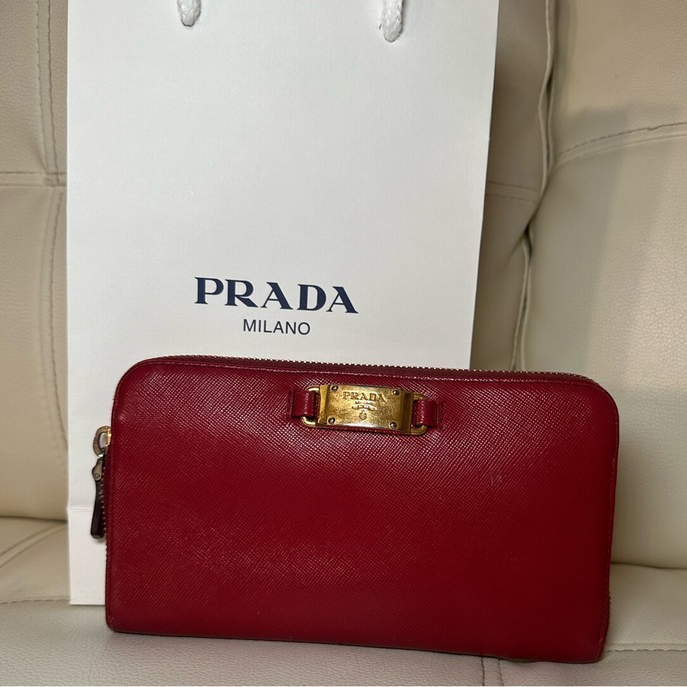 Prada Red Wallet